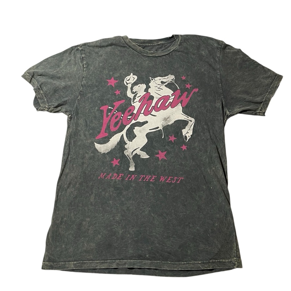 Yeehaw Cowboy‎ and Horse Graphic T-Shirt, M